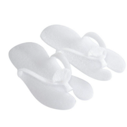 Klapki kosmetyczne jednorazowe japonki z pianki białe 12par